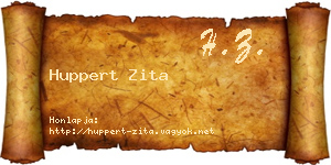 Huppert Zita névjegykártya